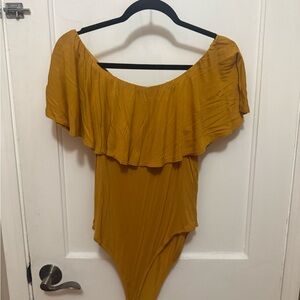 Mustard Off-Shoulder Women's Top